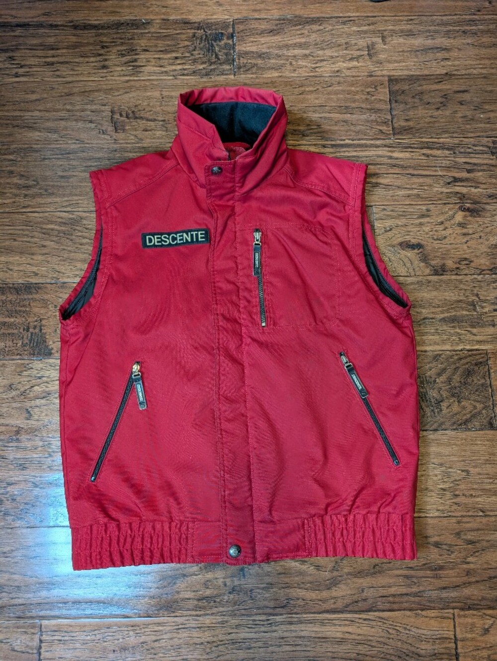 Descente Men's Vintage Red Vest Size Small